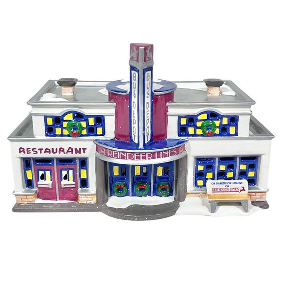 Vintage DEPT 56 Original Snow Village Reindeer Bus Depot 54874 No Cord/Bulb 1996 - Picture 1 of 11